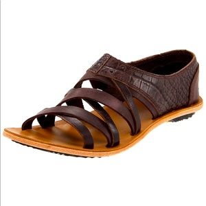 SOREL boho Lake Shoe brown leather sandals 9.5
